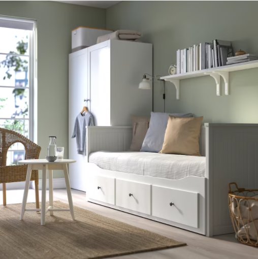 【Furniture】【BS】HEMNES Daybed Frame with 3 Drawers, with Mattress