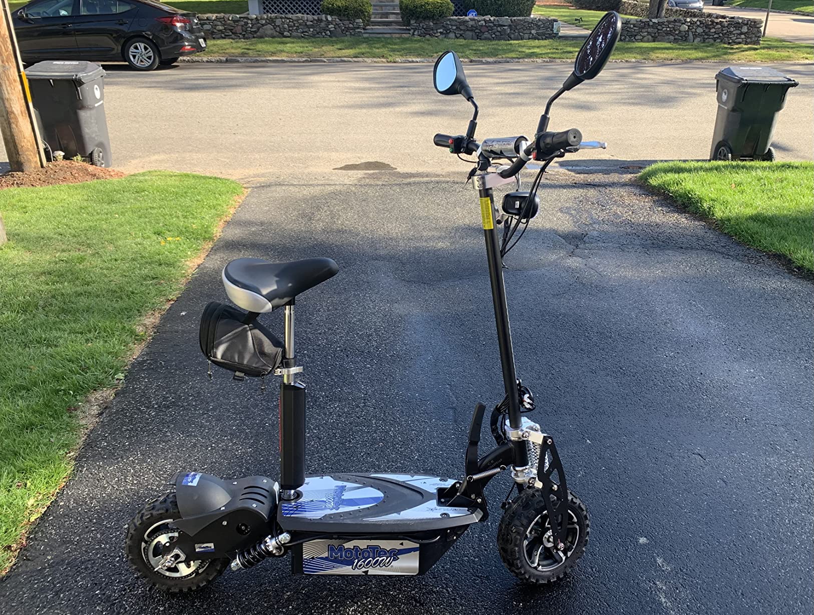 【Bicycle】UberScoot 1600w 48v Electric Scooter, Black, Large