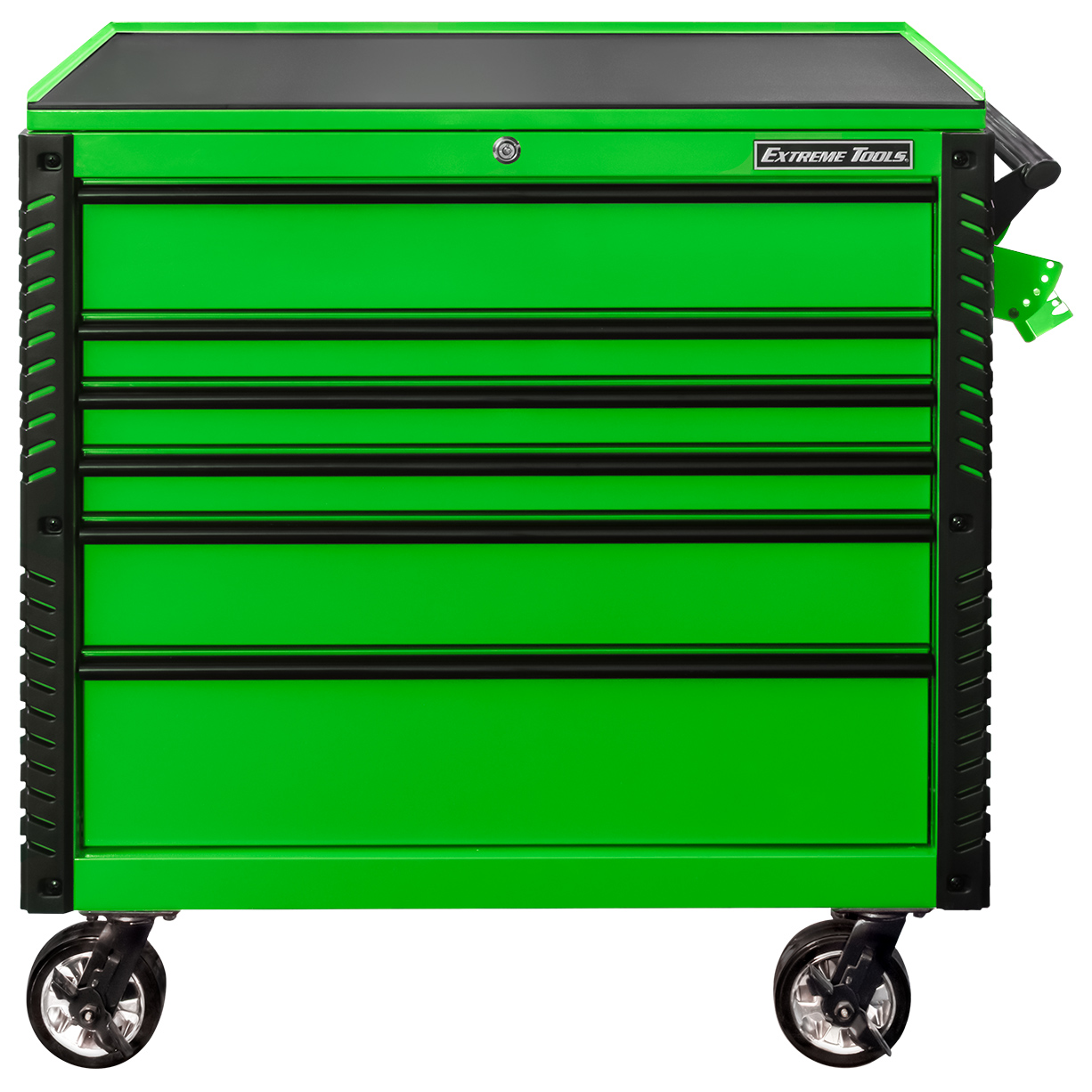 n- used toolboxExtreme Tools 41 6-Drawer Deluxe Tool Cart with Pry Bar Holders And Flip Topn-