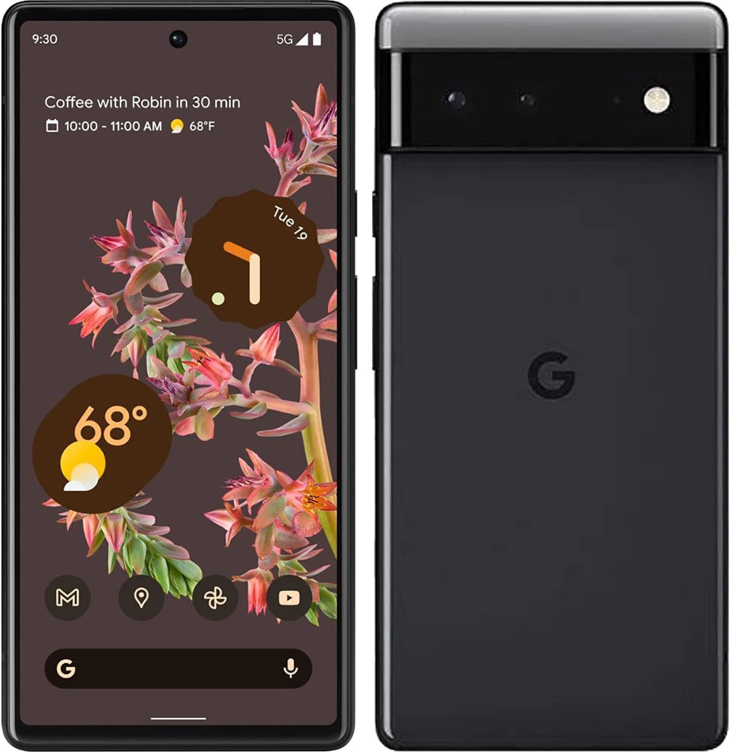 【Electronics】5G Android Phone - Unlocked Smartphone with Wide & Ultrawide Lens - 128GB -Stormy Black